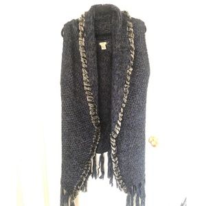 Anthropology Escio Crochet Tassel Vest